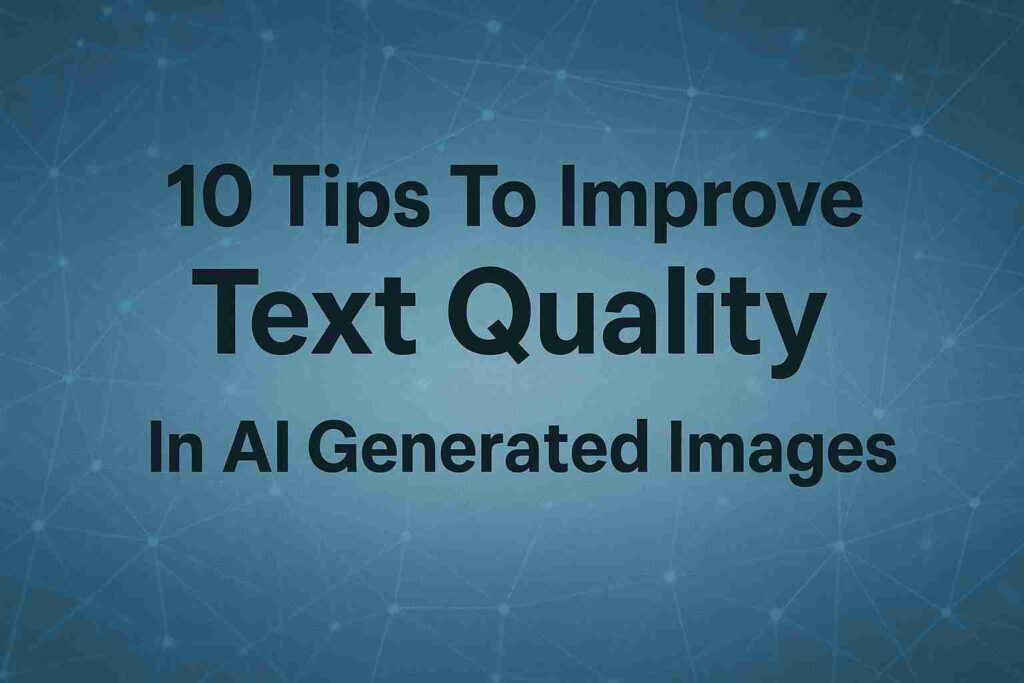 10 Tips To Improve AI Image Text Quality In AI Generated Images