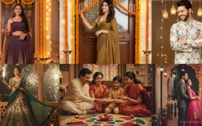 11 Perfect Gemini AI Image Prompts for 90s Bollywood Look Diwali Portraits
